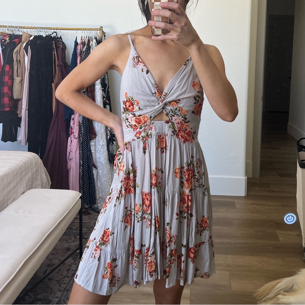 Angie Gray Floral Maxi Dress